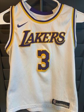 Anthony Davis youth White Lakers Jersey